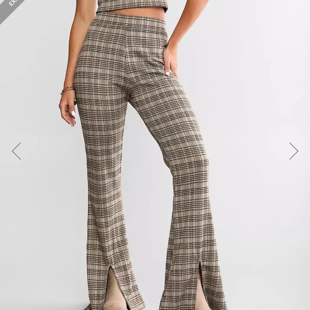 Plaid Split Flare Pant
WILLOW & ROOT